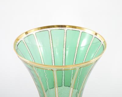 1930s Large Moser Glass Decorative Vase