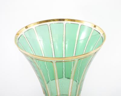 1930s Large Moser Glass Decorative Vase