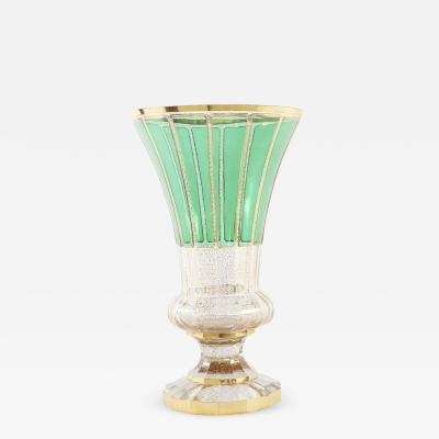 1930s Large Moser Glass Decorative Vase