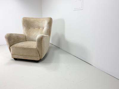 1930s Large Scale Danish Lounge Chair