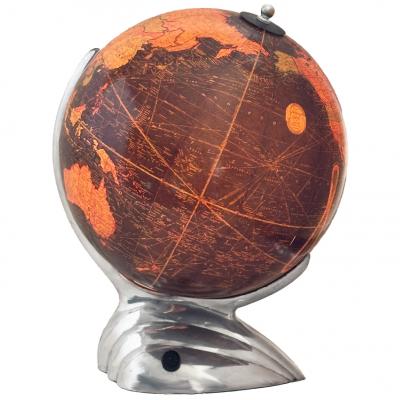 1930s Light Up Globe w Streamline Airplane Base