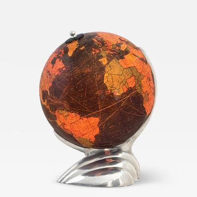 1930s Light Up Globe w Streamline Airplane Base