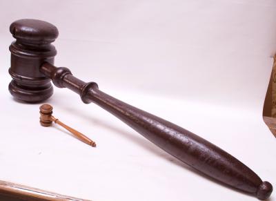 1930s Oversized Folk Art Wooden Gavel