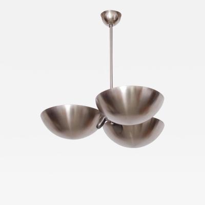 1930s Steel Pendant Lamp Functionalism Germany Art Deco