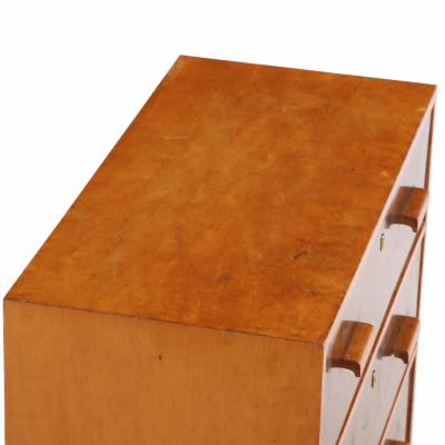 1930s Swedish Art Deco Birch Chest of Drawers