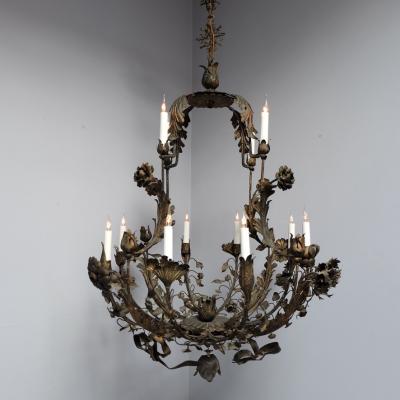 1930s Tole Basket Light France