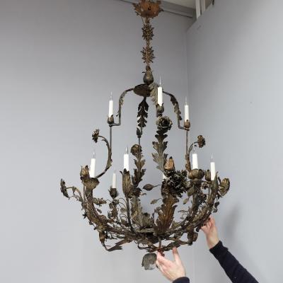 1930s Tole Basket Light France