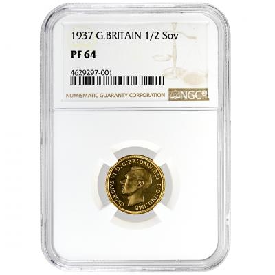 1937 1 2 Sovereign NGC PF64 George VI