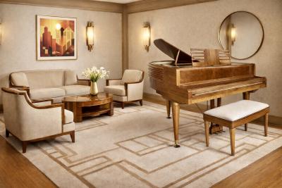 1937 Art Deco Wurlitzer Butterfly Baby Grand Piano for Sale Style 1411