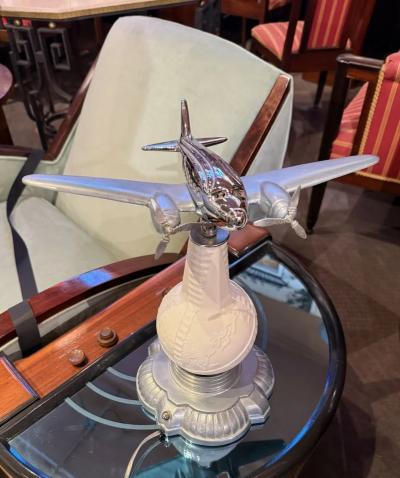 1939 New York World s Fair Art Deco Airplane Lamp