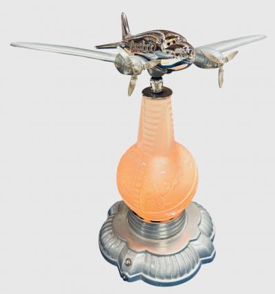 1939 New York World s Fair Art Deco Airplane Lamp