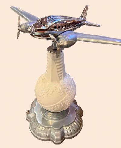 1939 New York World s Fair Art Deco Airplane Lamp