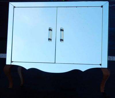 1940 1950 Sideboard Art Deco Mirror at Two Handles