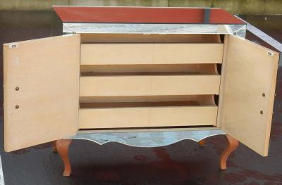 1940 1950 Sideboard Art Deco Mirror at Two Handles