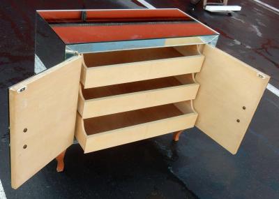 1940 1950 Sideboard Art Deco Mirror at Two Handles