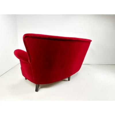 1940 s Curved Danish Sofa