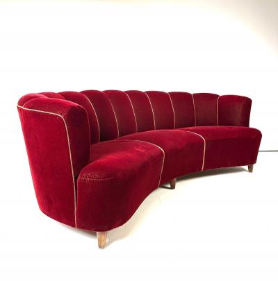1940 s Curved Danish Sofa
