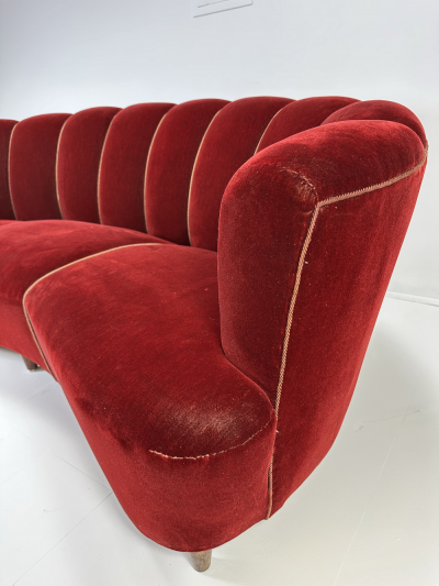 1940 s Curved Danish Sofa