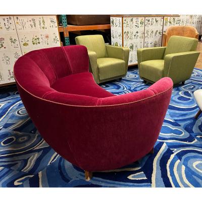 1940 s Curved Danish Sofa