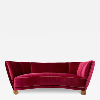 1940 s Curved Danish Sofa
