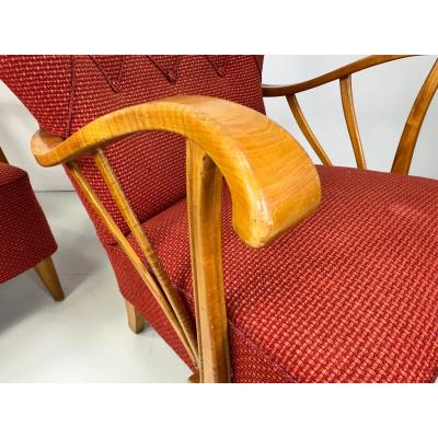 1940 s Swedish Lounge Chairs a Pair