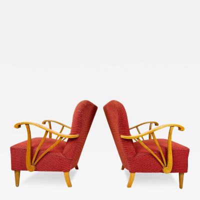 1940 s Swedish Lounge Chairs a Pair