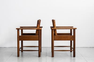 1940S FRENCH LEATHER CHAIRS