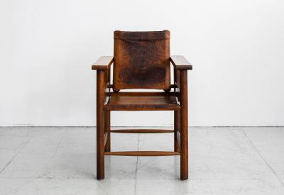 1940S FRENCH LEATHER CHAIRS