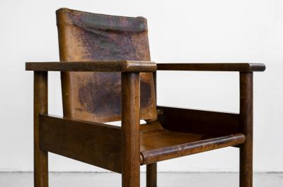 1940S FRENCH LEATHER CHAIRS