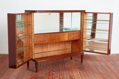 1940S ITALIAN MAHOGANY BAR CABINET
