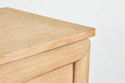 1940S OAK SIDEBOARD WITH BURGUNDY MARBLE
