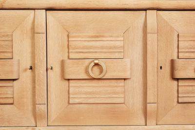 1940S OAK SIDEBOARD WITH BURGUNDY MARBLE