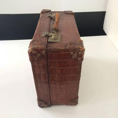 1940s Alligator Skin Suitcase