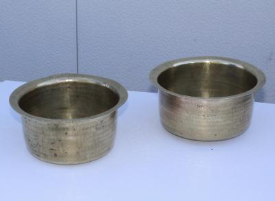 1940s Brass Hammered English Bowls