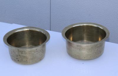 1940s Brass Hammered English Bowls