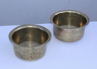 1940s Brass Hammered English Bowls