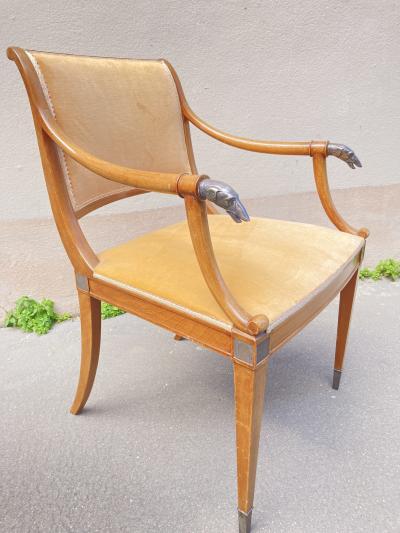 1940s Desk arm chair attributed to Lucien Rolin