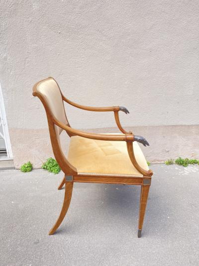 1940s Desk arm chair attributed to Lucien Rolin