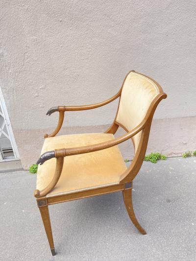 1940s Desk arm chair attributed to Lucien Rolin