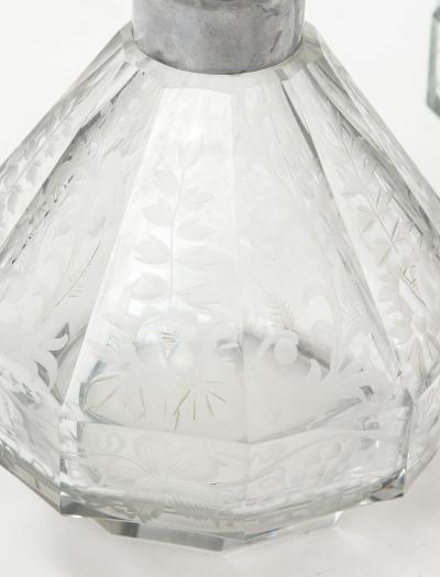 1940s Etched Glass Decanters