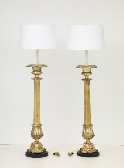 1940s French Bronze Floor Lamps