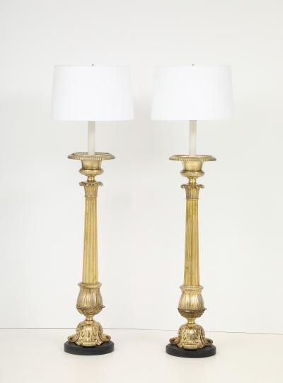 1940s French Bronze Floor Lamps