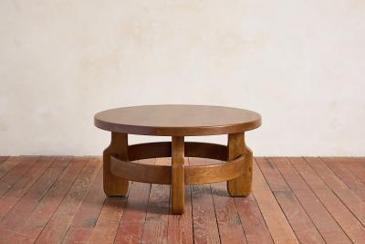 1940s French Oak Coffee Table