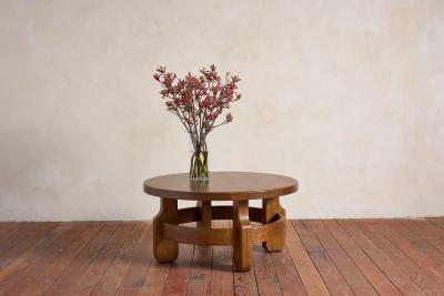 1940s French Oak Coffee Table