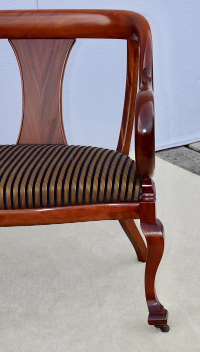 1940s French Sculptural Frame Cherry wood Settee