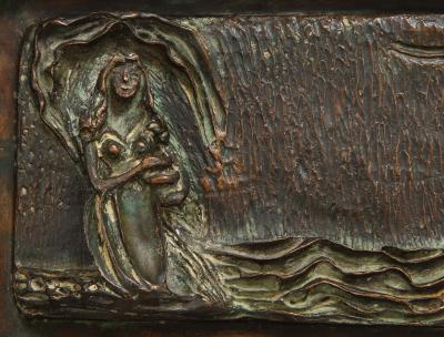 1940s French Signed Bronze Planters