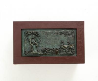 1940s French Signed Bronze Planters