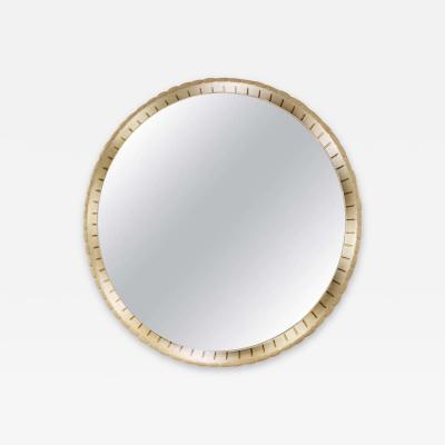 1940s Italian Large Illuminated Wooden Mirror