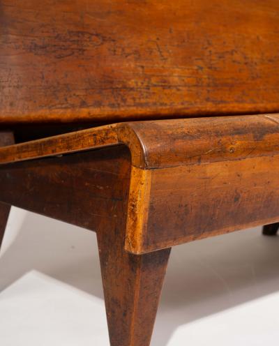 1940s Italian Solid Wood Mid Century Bench