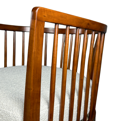 1940s Italian pair exceptional spindle back armchairs
